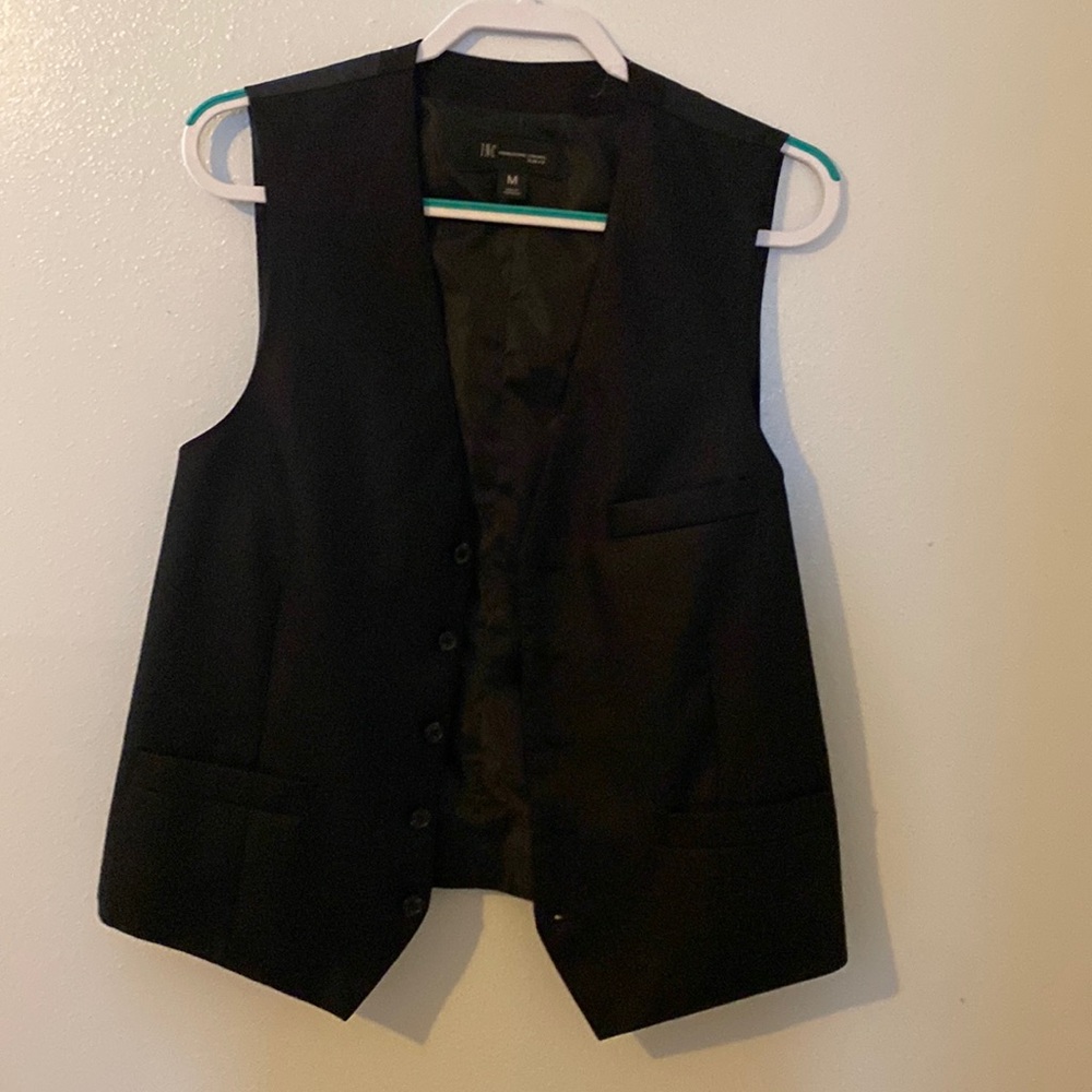 Black slim fit men’s vest